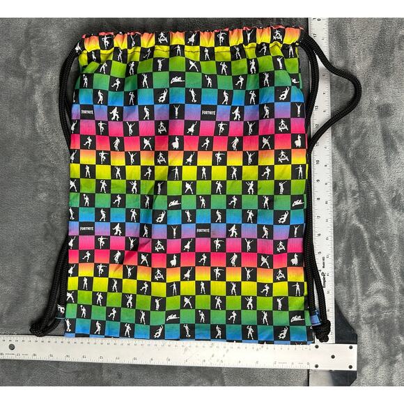 Fortnite Carrysack drawstring backpack - Amplify Dances pattern new without tags - Picture 2 of 4